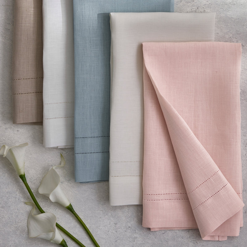 Valentina Hemstitch Guest Towels - set of 2 in Ivory - View 2