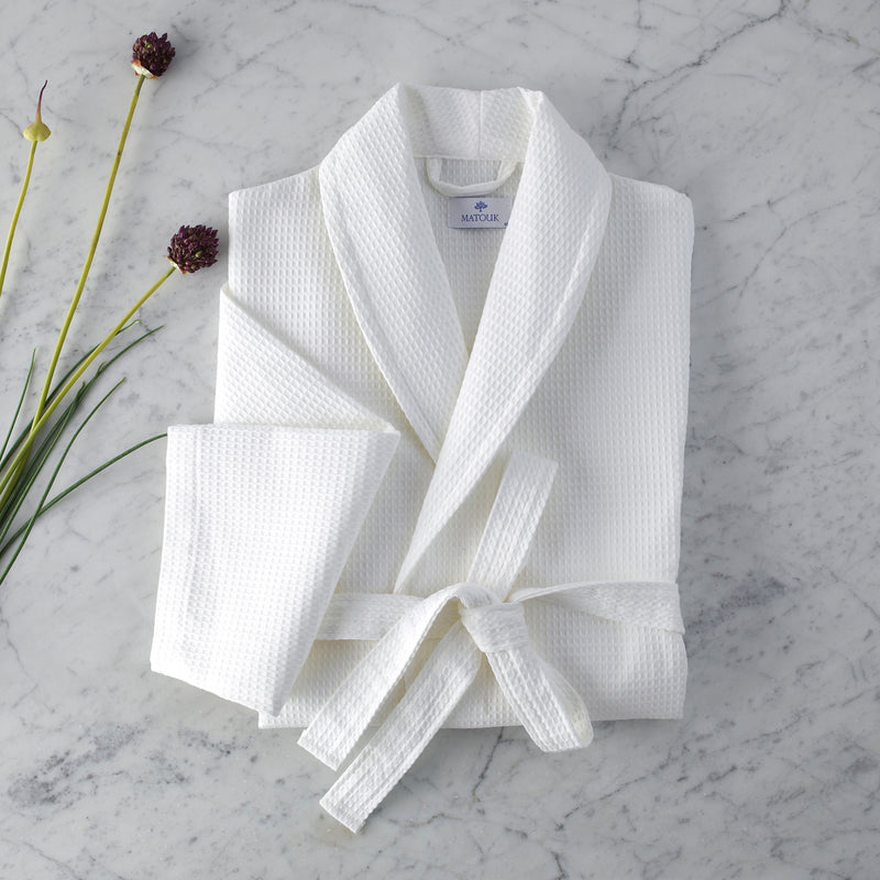Waffle Robe in White - View 1