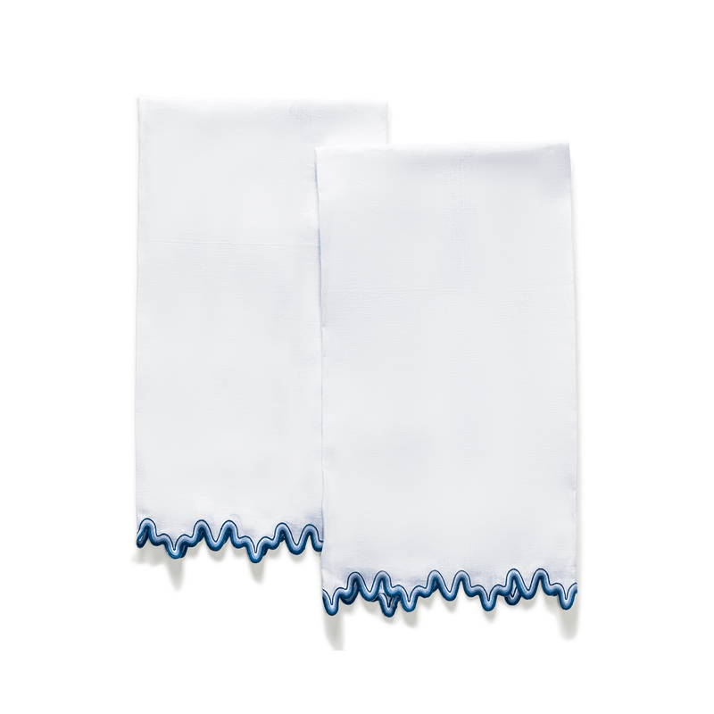 Wave Guest Towels - set of 2 in Aquarius - View 1