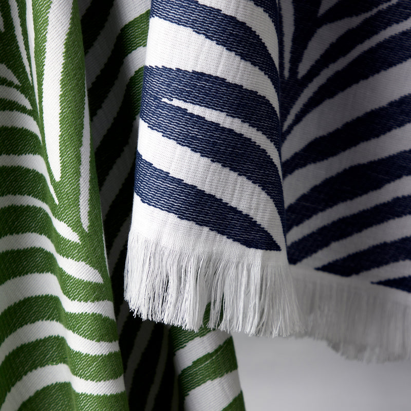 Zebra Palm Beach Towel in Pool Blue - View 3