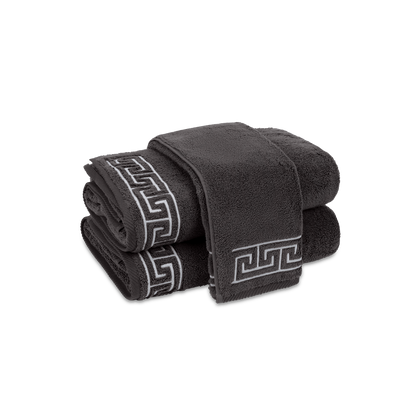 Charcoal Adelphi towels.
