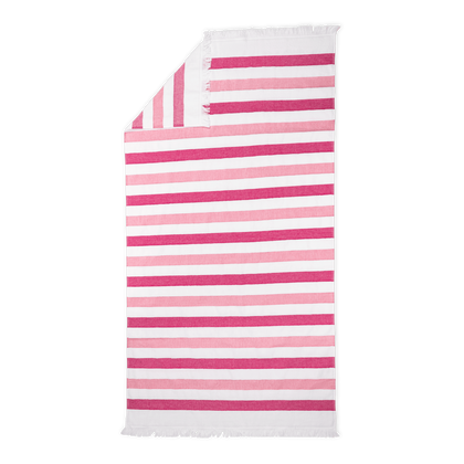Amado beach towel in the Candy Stripe colorway.