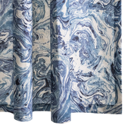 Blue Balthazar shower curtain.