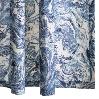 Blue Balthazar shower curtain.