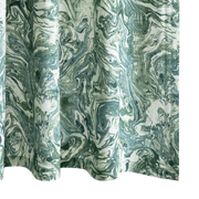 Green Balthazar shower curtain.