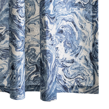 Blue Balthazar shower curtain.