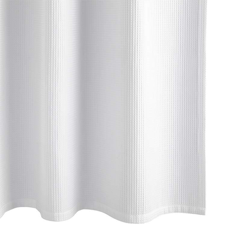Belgian Waffle Shower Curtain in White - View 1