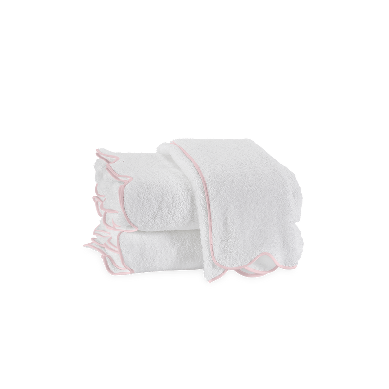 Cairo Scallop Towels in Pink - View 1