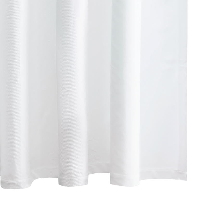 Camilla Pique Tailored Shower Curtain in White - View 1