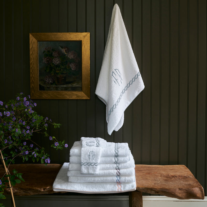 Classic Chain Towels in Blush - View 3