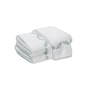 Pale blue Daphne towels.