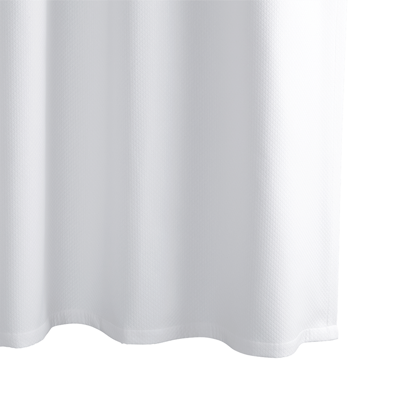 Diamond Pique Shower Curtain in White - View 1