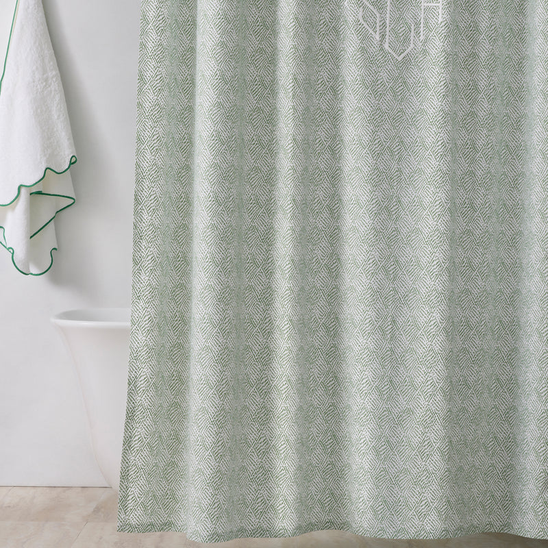 Duma Diamond Shower Curtain in Grass - View 1