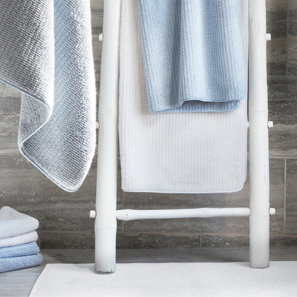 Francisco ribbed zero-twist bath towels