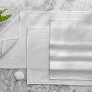 Francisco ribbed zero-twist bath towels