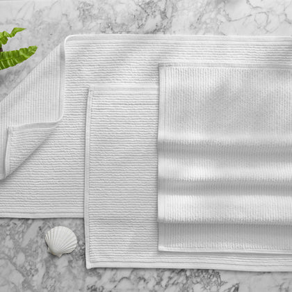 Francisco ribbed zero-twist bath towels