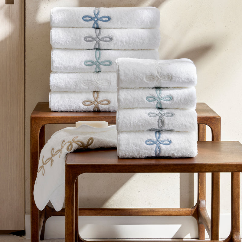 Gordian Knot Towels in Silver - View 1
