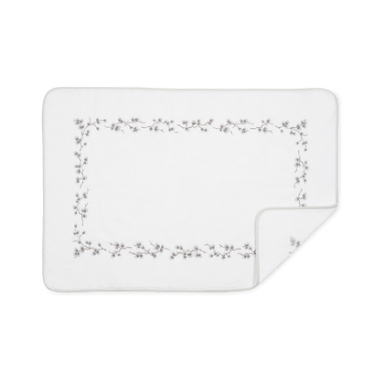 Soft white Jasmine Giza tub mat.