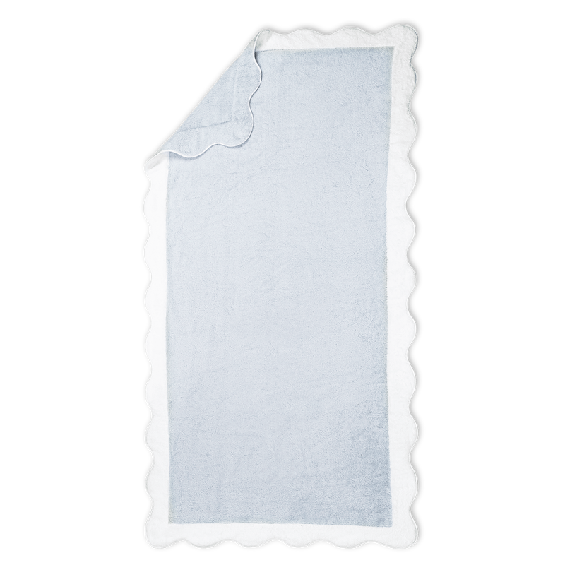 Neptune Pool Towel in Light Blue &amp; White - View 1