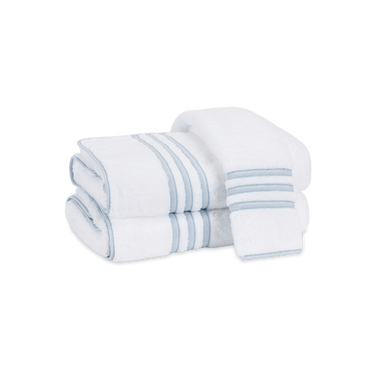 Blue stripe Newport towels.