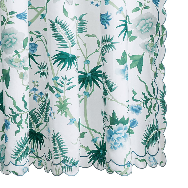 Palmyra Shower Curtain in Emerald - View 1