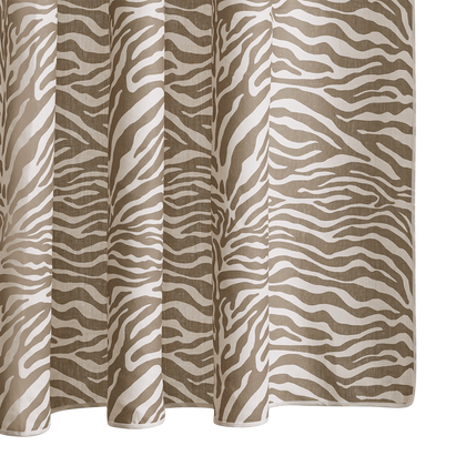 Tan Regine shower curtain.
