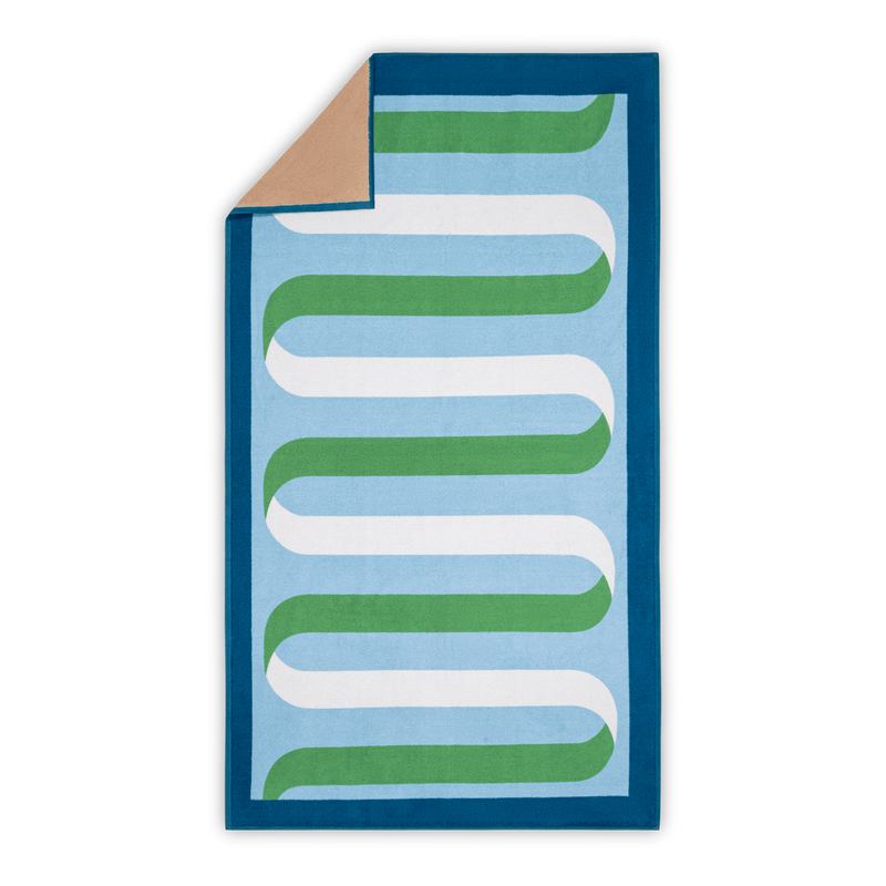 Ribbon Beach Towel in Flamingo - View 4