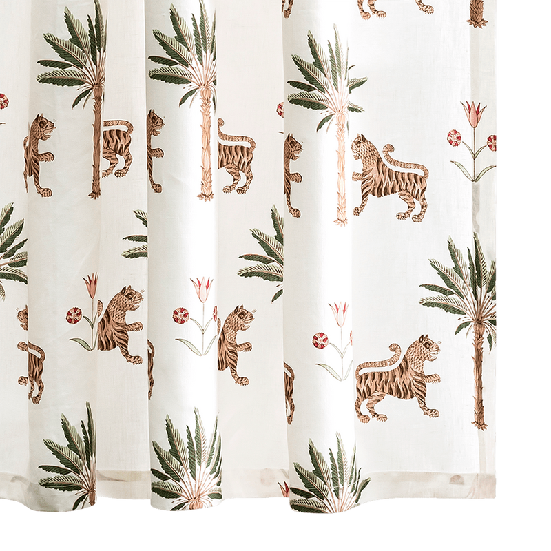 Tiger Palm Shower Curtain in Tigereye - View 1