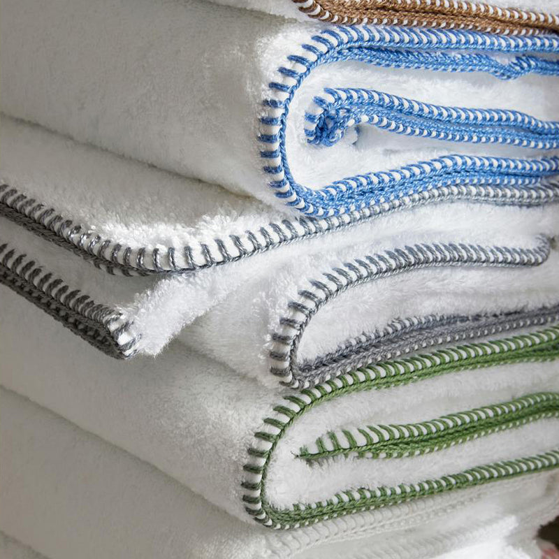 Whipstitch Towels in Periwinkle - View 3