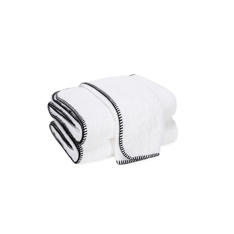 Whipstitch Towels in Black - View 1