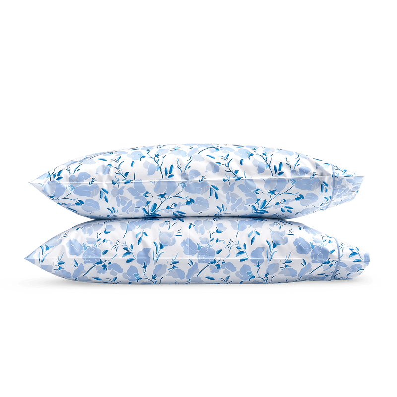 Alexandra Pillowcase - Pair in Sky - View 1