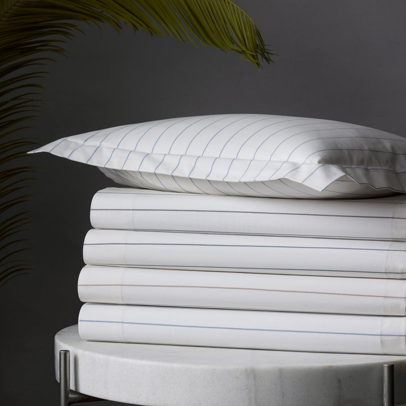 Amalfi Pillowcase - Pair in Charcoal - View 2