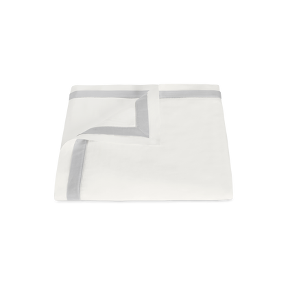 Off-white and silver Ambrose duvet cover.