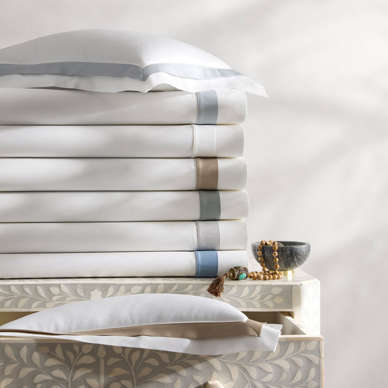 Ambrose Duvet Cover in Bone &amp; Silver - View 2