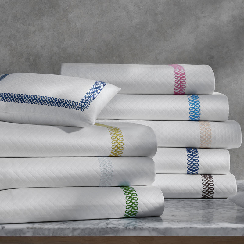 Astor Braid Matelassé Coverlet in Dune - View 3