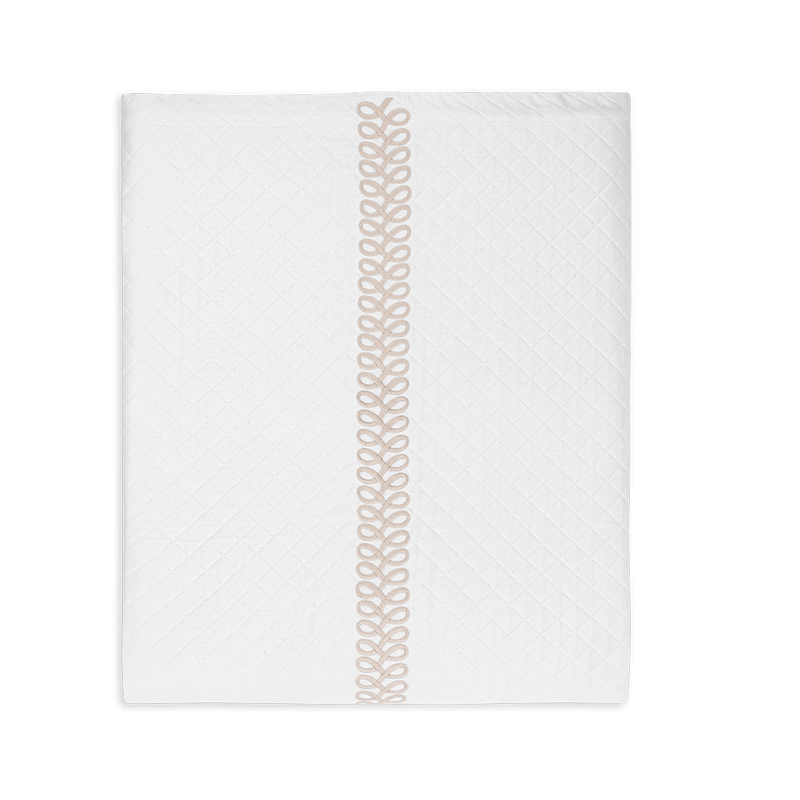 Astor Braid Matelassé Coverlet in Dune - View 1