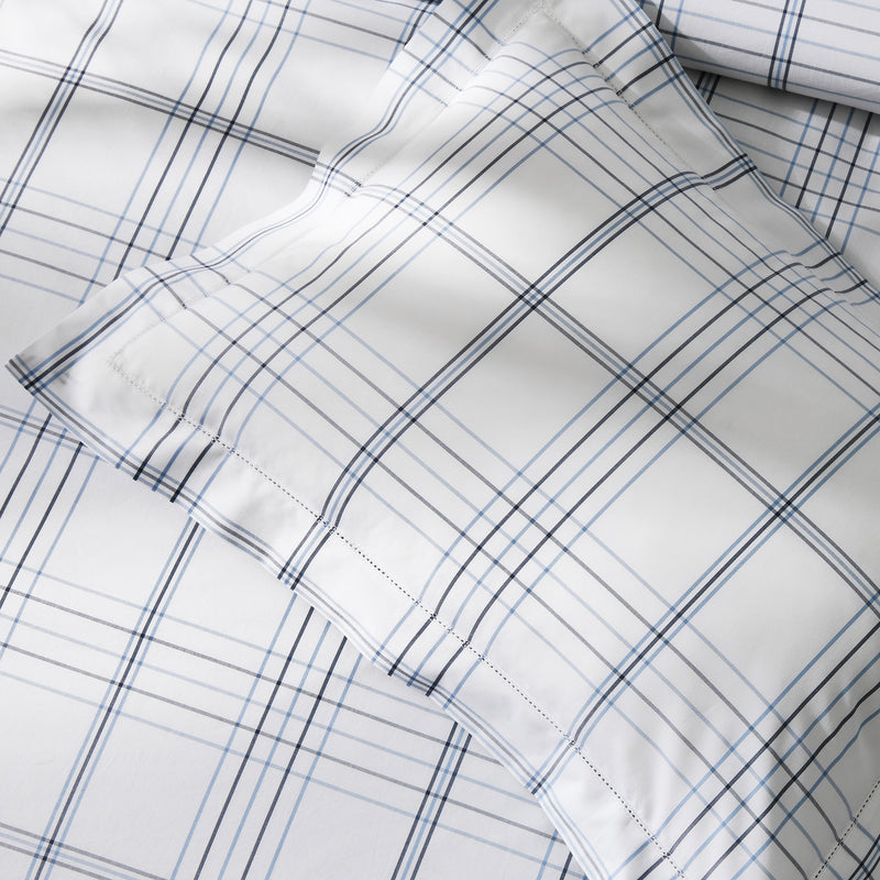 August Plaid Duvet Cover in Navy - View 3