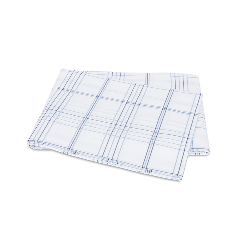 August Plaid Flat Sheet in Navy - View 1