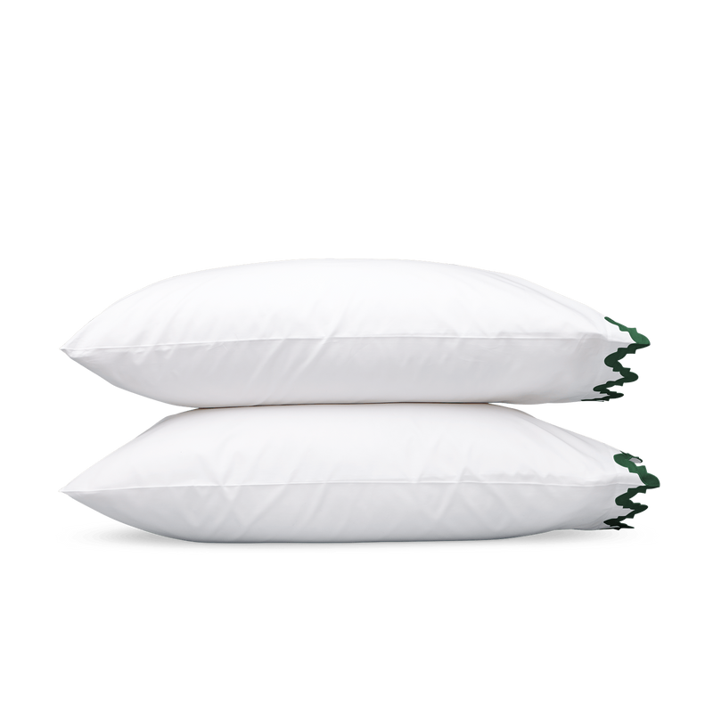 Aziza Pillowcase - Pair in Green - View 1