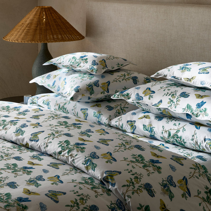 Baudin Butterfly Sham in Prussian Blue - View 4