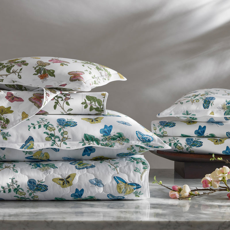Baudin Butterfly Flat Sheet in Prussian Blue - View 2