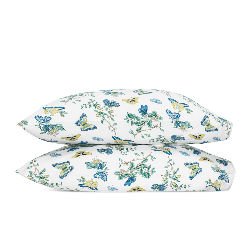 Baudin Butterfly Pillowcase - Pair in Prussian Blue - View 1