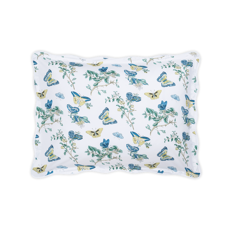 Baudin Butterfly Sham in Prussian Blue - View 1
