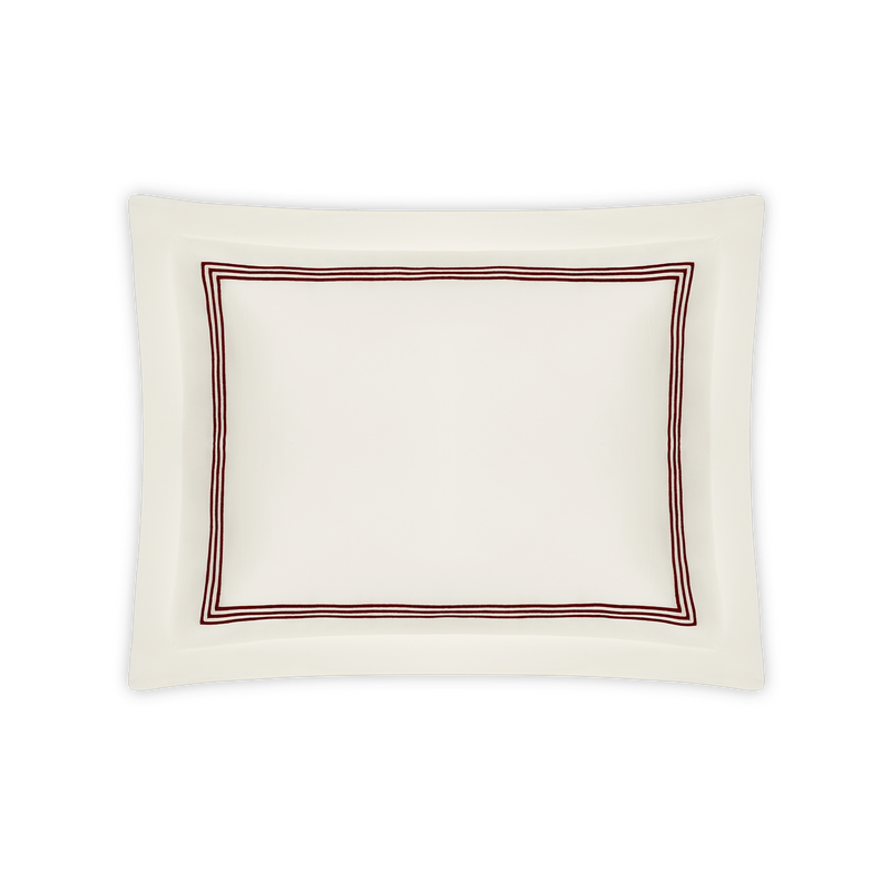 Bel Tempo Nocturne Sham in Ivory &amp; Red - View 1