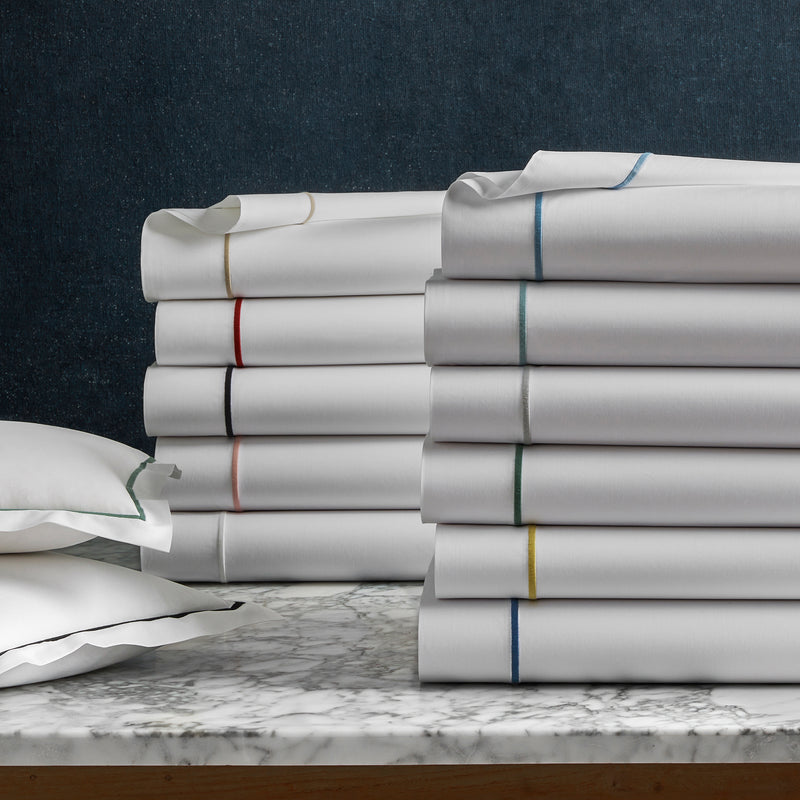 Bergamo Fitted Sheet in White - View 3
