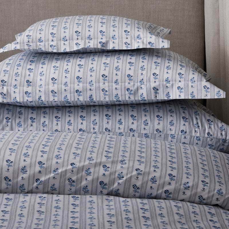 Cabanon Stripe Duvet Cover in Blue - View 3