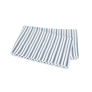 Prussian blue Calypso flat sheet, folded.