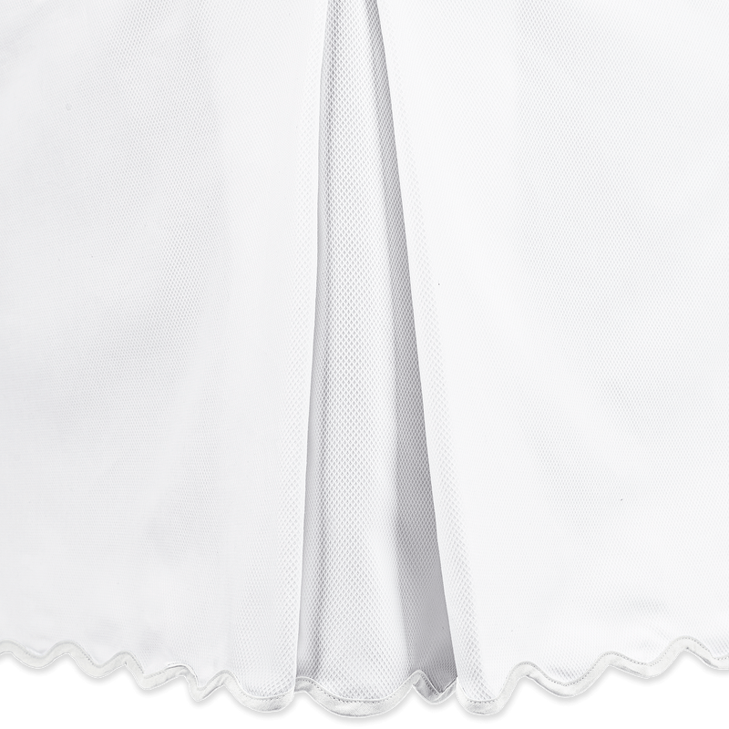 Camilla Pique Bed Skirt in White - View 1