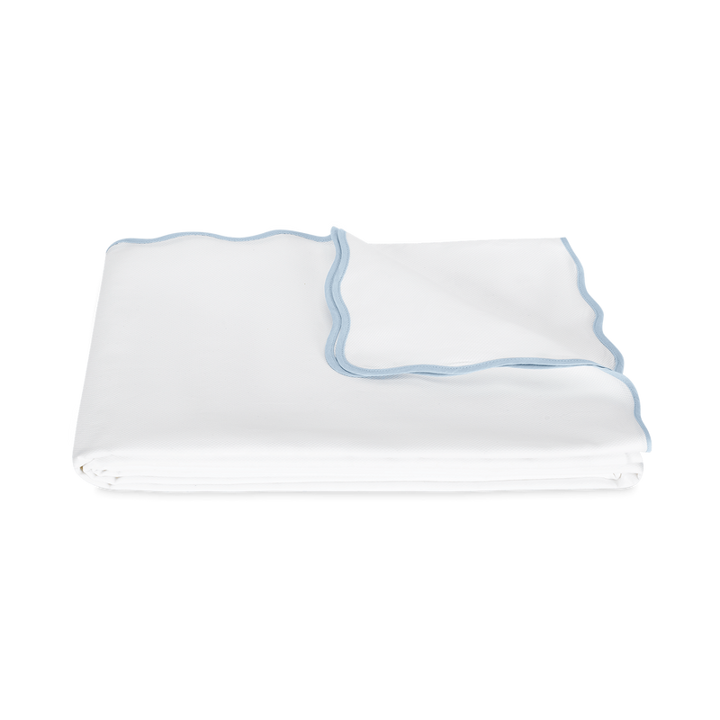 Camilla Pique Coverlet in Light Blue - View 1