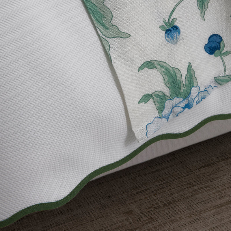 Camilla Pique Bed Skirt in White - View 4